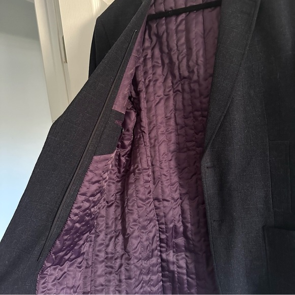 Size XLT Alfred Sung Wool Blend Suit Jacket Coat Blazer in Charcoal Grey - Picture 5 of 6